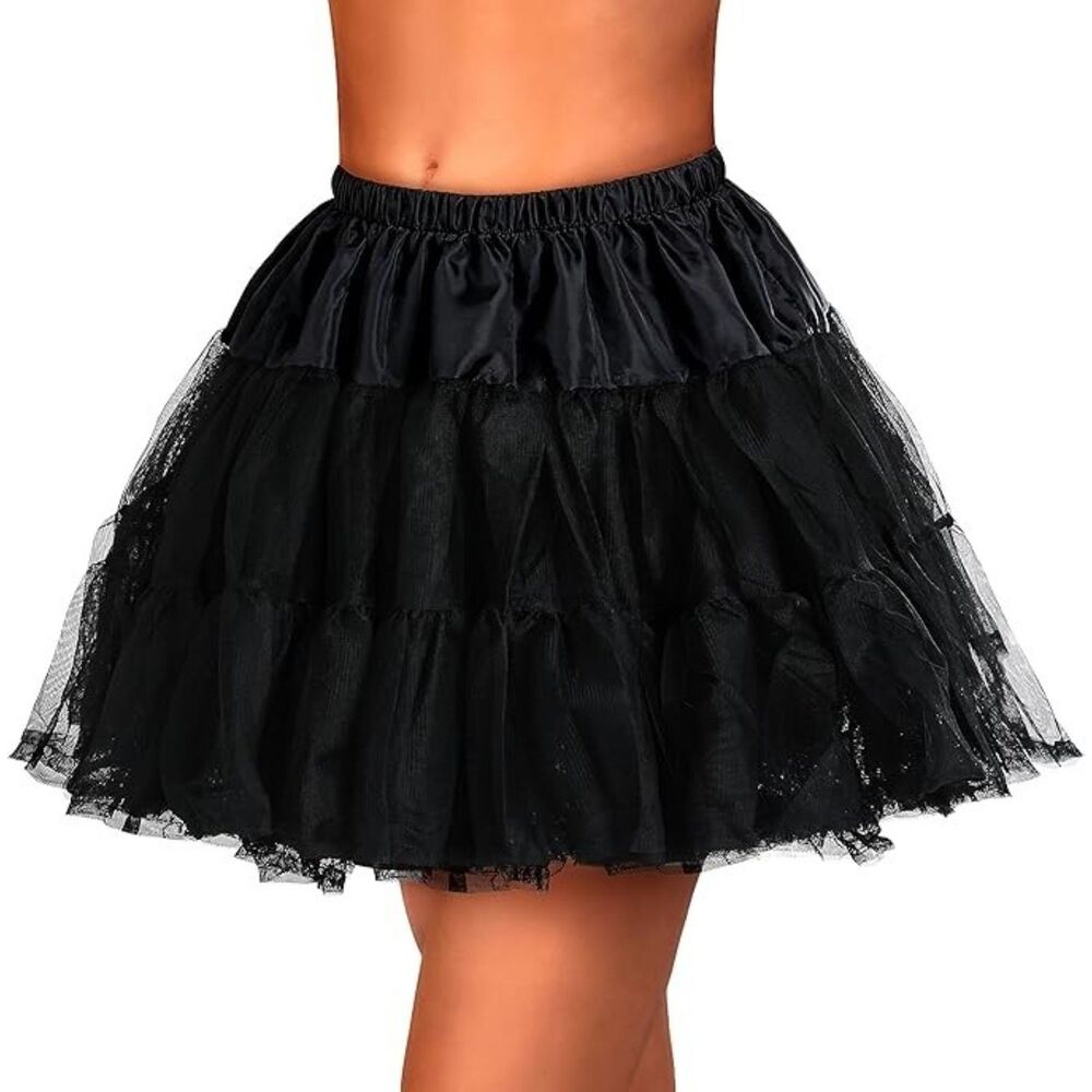 Women's Petticoat Skirt Tutu Poofy skirts Tulle Tutu Skirts Elastic Underskirt L